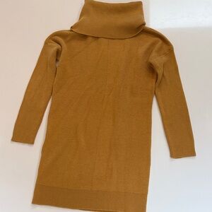 Lulu’s Cozy Tan Turtleneck Sweaterdress